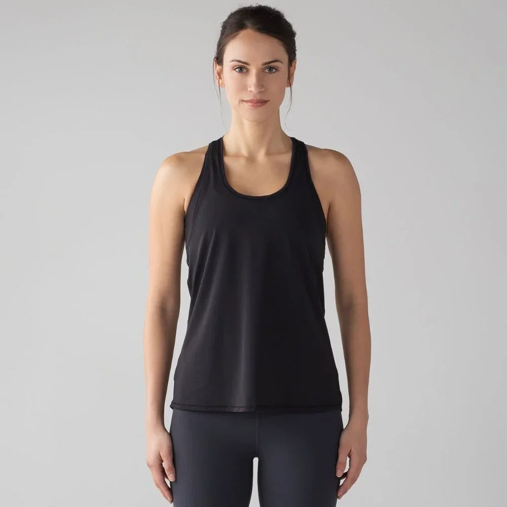 Lululemon Two With One Singlet in Black 10 - Picture 3 of 6